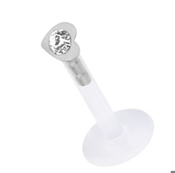 Zeige Details für Madonna Piercing Teflon Labret Stecksystem 1,6 x 10 mm + Herz Bild von Madonna Piercing Teflon Labret Stecksystem 1,6 x 10 mm + Herz