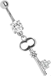 Zeige Details für Bauchnabel Piercing Schmuck Banane mit Schlüssel Anhänger Bild von Bauchnabel Piercing Schmuck Banane mit Schlüssel Anhänger