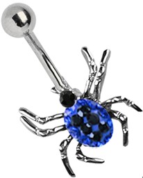 Zeige Details für Bauchnabel Schmuck Piercing Banane Spinne mit Steinen Bild von Bauchnabel Schmuck Piercing Banane Spinne mit Steinen