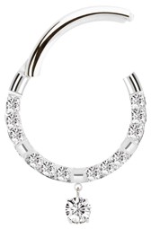 Zeige Details für Piercing Segmentring Clicker Titan mit Steinkranz und Stein Anhänger Bild von Piercing Segmentring Clicker Titan mit Steinkranz und Stein Anhänger