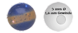 Zeige Details für Piercingschmuck Acryl Verschluss Kugel Streifen + Glitzer 1,6 x 5 mm Bild von Piercingschmuck Acryl Verschluss Kugel Streifen + Glitzer 1,6 x 5 mm