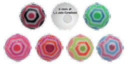 Zeige Details für Piercingschmuck Acryl Verschluss Kugel, 6 Eck in 1,6 x 6 mm Bild von Piercingschmuck Acryl Verschluss Kugel, 6 Eck in 1,6 x 6 mm