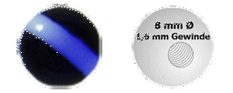 Zeige Details für UV Piercing Schmuck Gewindekugel, 1-streifig 1,6 x 8 mm Bild von UV Piercing Schmuck Gewindekugel, 1-streifig 1,6 x 8 mm