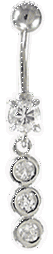 Zeige Details für Bauchnabel Piercing offener Stein mit Dreiersteinhänger Bild von Bauchnabel Piercing offener Stein mit Dreiersteinhänger
