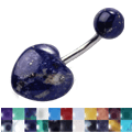 Zeige Details für Bauchnabel Piercing gebogener Titan Stab Edelsteinherz, fest Bild von Bauchnabel Piercing gebogener Titan Stab Edelsteinherz, fest