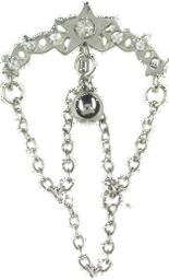 Zeige Details für Bauchnabel Piercingschmuck Tribal mit Steinen und Ketten Hänger Bild von Bauchnabel Piercingschmuck Tribal mit Steinen und Ketten Hänger