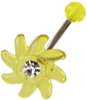 Zeige Details für Titan Piercing Banane mit UV-Stern + Zirkonia und Kugel Bild von Titan Piercing Banane mit UV-Stern + Zirkonia und Kugel