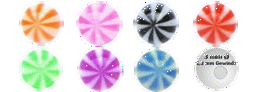 Zeige Details für Piercingschmuck Acryl Verschlusskugel, streifig in 1,2 x 3 mm Bild von Piercingschmuck Acryl Verschlusskugel, streifig in 1,2 x 3 mm
