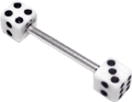 Zeige Details für Piercingschmuck Stahl 316L Piercing Stab mit 2 Würfeln 5 mm Bild von Piercingschmuck Stahl 316L Piercing Stab mit 2 Würfeln 5 mm