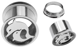 Zeige Details für Ohrpiercing Schmuck 316l Stahl Flesh Tunnel mit Delphin in 8-14 mm Bild von Ohrpiercing Schmuck 316l Stahl Flesh Tunnel mit Delphin in 8-14 mm