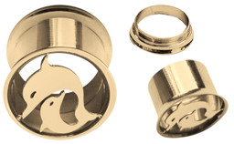 Zeige Details für Ohr Piercing 316l Stahl Flesh Tunnel rosè gold mit Delphin in 8-14 mm Bild von Ohr Piercing 316l Stahl Flesh Tunnel rosè gold mit Delphin in 8-14 mm