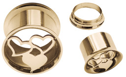 Zeige Details für Ohrpiercing 316l Stahl Flesh Tunnel rosè mit Herzen in 8-14 mm Bild von Ohrpiercing 316l Stahl Flesh Tunnel rosè mit Herzen in 8-14 mm