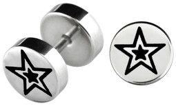 Zeige Details für Ohr Piercing Schmuck Stecker, Fake Plug Stern, Stab in 1,2 mm Bild von Ohr Piercing Schmuck Stecker, Fake Plug Stern, Stab in 1,2 mm