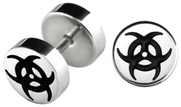 Zeige Details für Ohrpiercing Schmuck Stecker, Fake Plug Biohazard, Stab in 1,2 mm Bild von Ohrpiercing Schmuck Stecker, Fake Plug Biohazard, Stab in 1,2 mm