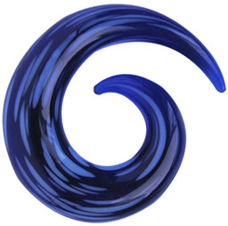 Zeige Details für Ohrpiercing Schmuck Dehn Spirale Expander aus Glas in blau Bild von Ohrpiercing Schmuck Dehn Spirale Expander aus Glas in blau