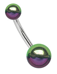 Zeige Details für Bauchstecker, Nabelpiercing Schmuck Banane mit eloxierten Kugeln Bild von Bauchstecker, Nabelpiercing Schmuck Banane mit eloxierten Kugeln