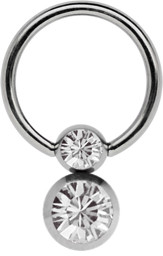 Zeige Details für Intimpiercing Titan Klemm Intimring Doppel-Steinkugel in 5/8 mm Ø Bild von Intimpiercing Titan Klemm Intimring Doppel-Steinkugel in 5/8 mm Ø