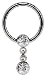 Zeige Details für Intimpiercing Ring Titan Kette und 4 mm Kugeln mit Steinen + Ring Bild von Intimpiercing Ring Titan Kette und 4 mm Kugeln mit Steinen + Ring