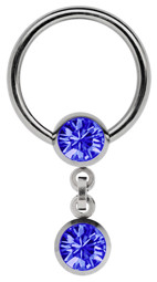 Zeige Details für Intimpiercing Ring Titan Kette und 6 mm Kugeln mit Steinen + Ring  Bild von Intimpiercing Ring Titan Kette und 6 mm Kugeln mit Steinen + Ring