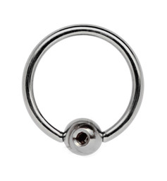 Bild von Intimschmuck 1,6 x 5 mm Gew.-Klemmkugel + Titanring 1,6 x 10 mm