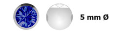 Zeige Details für Titan Piercing Klemmverschluss mit Zirkonia, 5 mm Ø, rund Bild von Titan Piercing Klemmverschluss mit Zirkonia, 5 mm Ø, rund