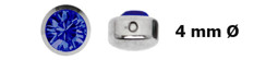 Zeige Details für Titan Piercing Klemmverschluss mit Zirkonia, 4 mm Ø, 3 mm flach Bild von Titan Piercing Klemmverschluss mit Zirkonia, 4 mm Ø, 3 mm flach