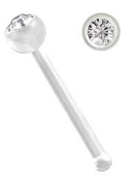 Zeige Details für Nasenstecker Acryl klar mit Stein und Stopper 0,8 mm, Nose Stud Bild von Nasenstecker Acryl klar mit Stein und Stopper 0,8 mm, Nose Stud