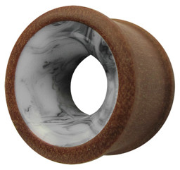 Zeige Details für Ohrpiercing Schmuck Holz Flesh Tunnel mit Marmor Inlay in 6-12 mm Bild von Ohrpiercing Schmuck Holz Flesh Tunnel mit Marmor Inlay in 6-12 mm