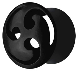 Zeige Details für Ohrpiercing Schmuck Horn Flesh Tunnel schwarz, Triskele 14-16 mm Bild von Ohrpiercing Schmuck Horn Flesh Tunnel schwarz, Triskele 14-16 mm