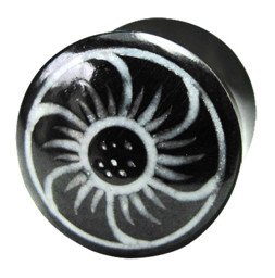 Zeige Details für Ohr Piercing Schmuck Plug aus Horn mit Sonnen Tribal in 8-12 mm Bild von Ohr Piercing Schmuck Plug aus Horn mit Sonnen Tribal in 8-12 mm