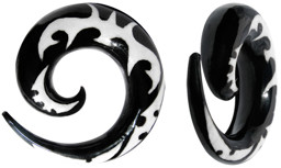 Zeige Details für Ohrpiercing Dehn Spirale aus Horn mit Maori Feuer in 6-12 mm Bild von Ohrpiercing Dehn Spirale aus Horn mit Maori Feuer in 6-12 mm