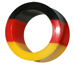 Bild von Acryl Ohrpiercing Schmuck als Deutschland Tunnel in 14-18 mm