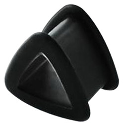 Zeige Details für Ohrpiercing Schmuck Silikon Tunnel, Dreieck in schwarz Bild von Ohrpiercing Schmuck Silikon Tunnel, Dreieck in schwarz