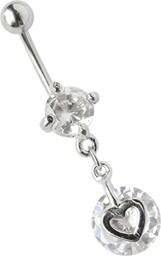 Zeige Details für Bauchnabelpiercing Schmuck Banane mit Zirkonias und Anhänger Bild von Bauchnabelpiercing Schmuck Banane mit Zirkonias und Anhänger