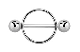 Zeige Details für Brustpiercing Schmuck Schild, 316l Stahl Ring mit Stab und Kugeln Bild von Brustpiercing Schmuck Schild, 316l Stahl Ring mit Stab und Kugeln