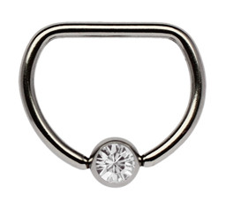 Zeige Details für Brust Piercing Titan D-Ring mit 5 mm Steinkugel, 1,6 x 8-14 mm Bild von Brust Piercing Titan D-Ring mit 5 mm Steinkugel, 1,6 x 8-14 mm