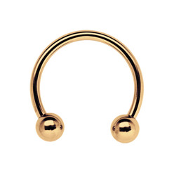 Bild von CBR Piercing Circular Barbell Ring Stahl PVD 18 kt. Rosè Gold 1,2 mm