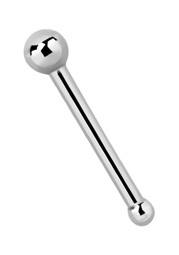 Zeige Details für Piercing Stahl Nasenstecker mit Kugel, Stab 0,8 mm mit Stopper Bild von Piercing Stahl Nasenstecker mit Kugel, Stab 0,8 mm mit Stopper