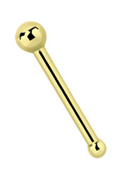 Zeige Details für Piercing Stahl Nasenstecker mit Kugel, Gold, Stab 0,8 mm, Stopper Bild von Piercing Stahl Nasenstecker mit Kugel, Gold, Stab 0,8 mm, Stopper