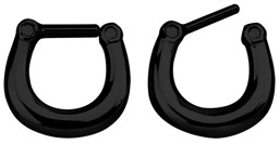 Zeige Details für Ein Nasenpiercing Ring Septum Clicker, Stahl schwarz, 1,2 mm  Bild von Ein Nasenpiercing Ring Septum Clicker, Stahl schwarz, 1,2 mm