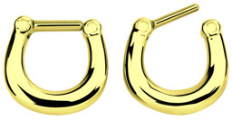 Zeige Details für Ein Nasenpiercing Ring Septum Clicker Gold beschichtet 1,2 mm Bild von Ein Nasenpiercing Ring Septum Clicker Gold beschichtet 1,2 mm