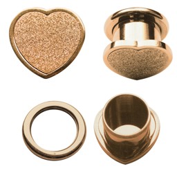 Zeige Details für Ohr Piercing Flesh Tunnel Stahl 18 kt. Rose Gold Herz in 10-16 mm Bild von Ohr Piercing Flesh Tunnel Stahl 18 kt. Rose Gold Herz in 10-16 mm