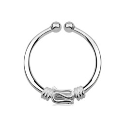 Zeige Details für Nasenpiercing Fake Ring Septum 925 Silber, Schlange, 1,0 x 11 mm Bild von Nasenpiercing Fake Ring Septum 925 Silber, Schlange, 1,0 x 11 mm
