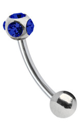 Zeige Details für Piercing Schmuck Banane Stahl 316L mit 5 Steinen in 1,6 mm Bild von Piercing Schmuck Banane Stahl 316L mit 5 Steinen in 1,6 mm