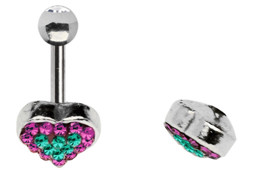 Zeige Details für Ohrpiercing Schmuck Helix Herz mit vielen kleinen Strass Steinen Bild von Ohrpiercing Schmuck Helix Herz mit vielen kleinen Strass Steinen