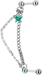 Zeige Details für Ohrpiercing Schmuck Helix Kette mit Steinstern, 2 Stäbe mit Steinen Bild von Ohrpiercing Schmuck Helix Kette mit Steinstern, 2 Stäbe mit Steinen