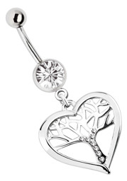 Zeige Details für Bauchpiercing Banane, 8 mm Stein und Herz mit Lebensbaum Bild von Bauchpiercing Banane, 8 mm Stein und Herz mit Lebensbaum