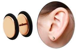 Zeige Details für Ohrpiercing Fake Plug 316l Stahl Rosegold in 1,2 x 6 mm Bild von Ohrpiercing Fake Plug 316l Stahl Rosegold in 1,2 x 6 mm