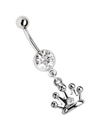 Zeige Details für Bauchnabelpiercing Banane, 8 mm Stein, Anhänger mit Krone Bild von Bauchnabelpiercing Banane, 8 mm Stein, Anhänger mit Krone