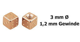 Zeige Details für Piercing Schmuck Verschluss Würfel Stahl Rosegold in 1,2 x 3 mm Bild von Piercing Schmuck Verschluss Würfel Stahl Rosegold in 1,2 x 3 mm